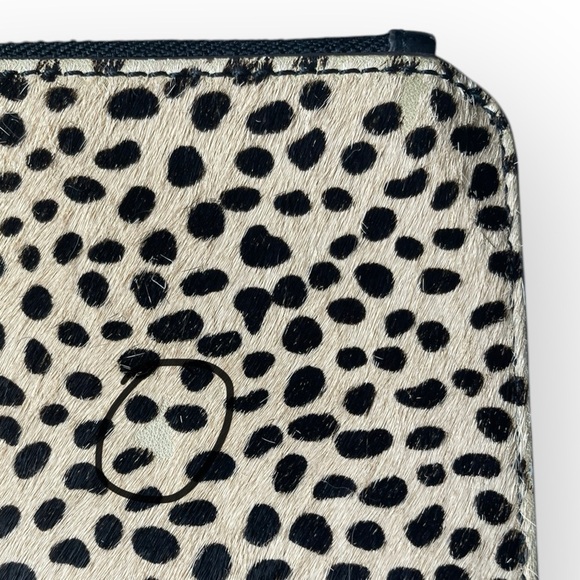Aimee Kestenberg Calf Hair Cheetah Leopard Print Leather Wristlet Wallet - Picture 6 of 6